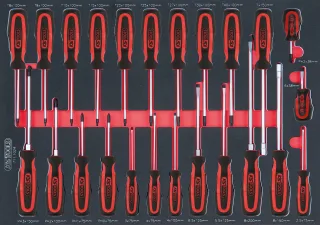 KS Tools SCS ERGOTORQUEplus Schraubendreher-Satz, 24-tlg in 1-1 Systemeinlage - 711.1024