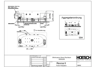 Hoesch Monolith Einbau Whirlwanne iSensi Rechteck 1800x900 mit System Reviva II 3985E.010305004