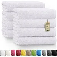 NatureMark Handtücher 8er-Sparpack Handtücher 50x100cm, 100% Baumwolle (8-St), 8X Handtücher, 100% Baumwolle, Weiß, 50 x 100cm