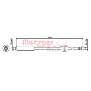 Metzger Bremsschlauch hinten links Volvo V40