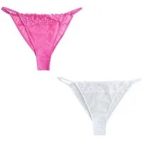 Next Tanga Tangas mit Spitzenbesatz, 2er-Pack (2-St)