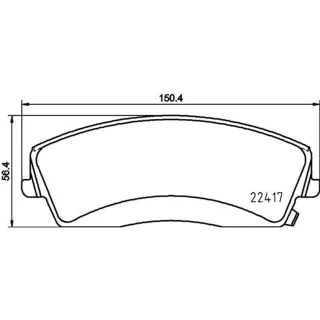 Hella Bremsbel?ge vorne Dodge Challenger Charger