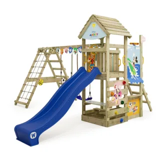 Disney Spielturm Story Massivholz Kletterturm mit Schaukel & Picknicktisch für den Garten - Magisches Abenteuer Design - Langlebig Wickey