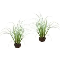Kunstpflanze Gras im Reisig, I.GE.A., Höhe 25 cm, Künstlicher Grasbusch, 2er Set