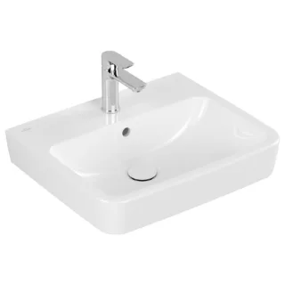 Villeroy und Boch O.novo Einbau-/Aufsatz-Waschtisch 4A41MG01 55x46cm, eckig, mit Hahnloch, mit Überlauf, weiß