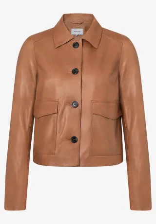 MORE & MORE - Lederjacke orange - Gr. - 40