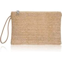 Stelby Strandtasche Boho Strohtasche mit Reißverschluss – Sommer Damenhandtasche, Geflochtene Boho-Tasche mit Reißverschluss – leicht & stylisch