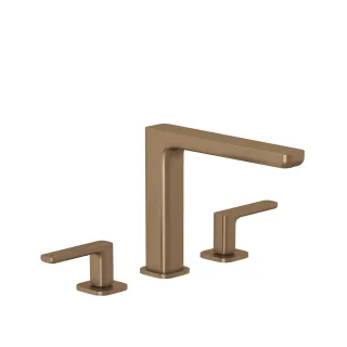 KLUDI-RENON 3-Loch Waschtisch-Armatur mit Push Open Brushed Bronze PVD 42393N175