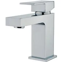 HOME DELUXE Waschtischarmatur AQUATIC - 13,5 x 4,2 x 13,2 cm Waschbeckenarmatur in Chrome, Wasserhahn, Badarmatur