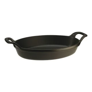Staub Specialities Ofenform 24 cm, oval, Schwarz, Gusseisen
