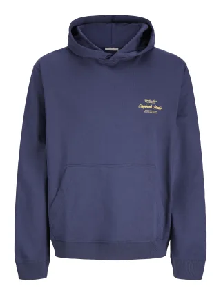 JACK&JONES - JORNORREBRO TYPO BACK SWEAT HOOD SN JNR Crown Blue - Gr. - 164