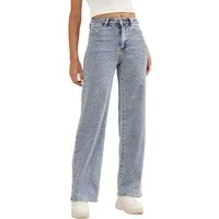 Ital-Design Stretch-Jeans Damen Freizeit (91279888) Destroyed-Look Stretch High Waist Jeans in Hellblau