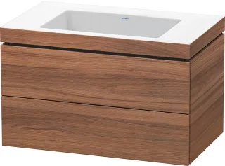 Duravit L-Cube c-bonded Set wandhängend Nussbaum Matt 800x480x500 mm - LC6927N7979 LC6927N7979