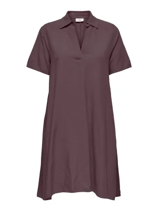 JDY - JDYCAYA LINEN S/S DRESS WVN NOOS Huckleberry - Gr. - L