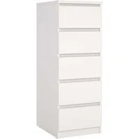 Home affaire Highboard Naia, Hochkommode, 5 Schubladen, Aufbewahrung, grifflose Front, Modern, skandinavisches Design, Schmal, in mehrere Farben