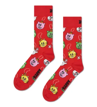 happy socks - Christmas Decoration Sock Rot - Gr. - 38