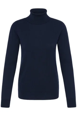 ICHI - Rollkragenpullover - Ihluls blau - Gr. - XS