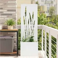 vidaXL Sichtschutzelement, Garten Sichtschutz-Leinwand Weiß 50 x 140 cm