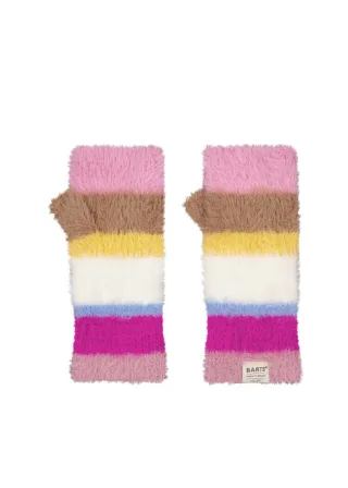 Barts - Fingerlose Fäustlinge mit Streifen Rosa - Gr. - OS