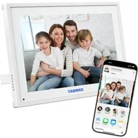 TABWEE 10,1 Zoll Digitaler Bilderrahmen mit WiFi Multi-Device & Foto-Sharing Digitaler Bilderrahmen (25,65 cm/10.1 ", 1280 x 800 Pixel, 32 GB, Touchscreen, 32 GB, 16:10-LCD-Bildschirm)