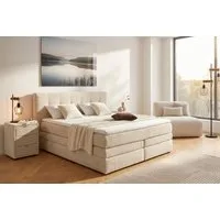 Jockenhöfer Gruppe Boxspringbett AMY in Cord, erhältlich in den Breiten 180cm & 200cm, mit Bettkasten & Kaltschaum-Topper
