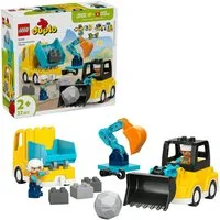 LEGO® Baufahrzeuge – 3-in-1-Set (10475), LEGO DUPLO Town Konstruktionsspielsteine, (22 St), Made in Europe