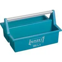 Kunststoff Tragekasten 190L-1, Werkzeugkiste blau, Stabiler Aluminium-Tragegriff