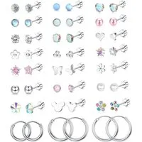 YADOCA Ohrring-Set 24 Paar Medizinische Ohrstecker Chirurgenstahl Damen Kinder