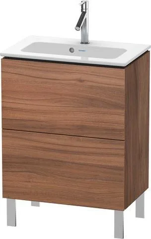 Duravit L-Cube Waschtischunterbau bodenstehend Nussbaum Matt 620x391x704 mm - LC667307979 LC667307979