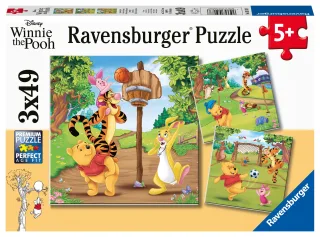 Ravensburger Kinderpuzzle 05187 - Winnie Pooh: Tag des Sports [3x49 Teile]