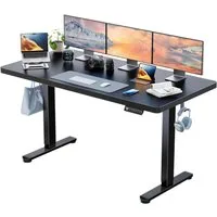 Huanuo Schreibtisch Höhenverstellbarer Schreibtisch 160x80cm/140x70cm (25MM Ganze Tischplatte mit Bürstenloser Motor), Geräuschpegel höchstens 55 Dezibel
