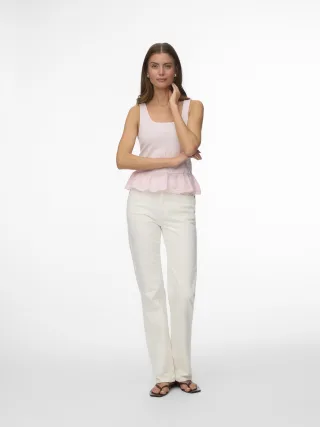 VERO MODA - VMJANNI SINGLET SHORT TOP JRS GA Pink-A-Boo - Gr. - M