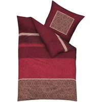 Kaeppel Bettwäsche Kaeppel Fein Biber Bettwäsche Destination Rot Bordeaux Sand, Biber, 3 teilig, klassisch warme Winterbettwäsche in edler Optik