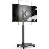 AOKCOS TV-Ständer, (bis 42 Zoll, mit Holzbasis, Vertikaler & Horizontaler Winkel)