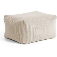 mokebo Pouf Der Ruhestifter (aus Cordstoff), Made in Germany, Sitz-Hocker, Bodenkissen, Fußhocker eckig in Beige