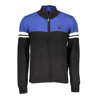 Gianmarco Venturi Schwarzer Baumwollcardigan für Herren