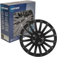Cartrend Radkappe Radzierblenden-Set 14 Zoll R14 14" 4x Radkappen, 14 in Zoll, (Set, 4-St., 4x Radkappe) Radblenden Rad Felgen Stahlfelgen Abdeckung Radzierblenden Schwarz