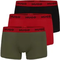 HUGO Boxer Trunk Triplet EOSP (3-St., 3er Set) mit umlaufendem Markenschriftzug am Bund