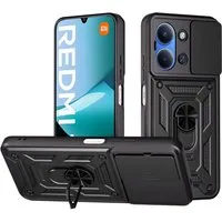 betterfon Handyhülle Panzerhülle für Xiaomi Redmi 15C mit Kameraschutz & Ringhalter, Outdoorhülle mit Smartstand und Silikonkern