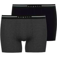 bugatti Lange Unterhose Neapel (2er Pack) bequem, lang, eng, atmungsaktiv, Baumwollmix, elastisch, basic