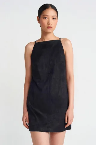 Ärmelloses Mini-Kleid mit Reißverschluss