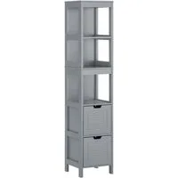osoltus Badregal osoltus Badschrank Hochschrank Badregal Hampton 144 cm Grau