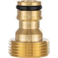 Poppstar Anschlussstück Wasserhahn-Schlauchadapter mit Außengewinde und Steckkupplung, (1-tlg., für Gartenschlauch), Gewinde 3/4" AG