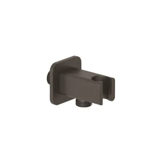 KLUDI-A-QA Wandanschluss und Brausehalter softedge Mattschwarz 6556839-00