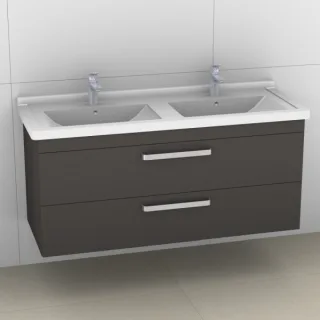 Artiqua 411 Waschtischunterschrank für Starck 3 033213 Stahlgrau, 411-WU2L-D11-7142-88 411-WU2L-D11-7142-88