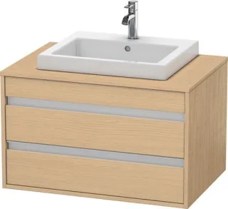 Duravit Ketho Konsolenwaschtischunterbau wandhängend Natur Eiche Matt 800x550x496 mm - KT675403030 KT675403030