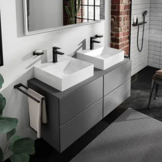 hansgrohe Xevolos E Aufsatz-Handwaschbecken 61090450 500x480mm, mit Hahnloch, ohne Überlauf, SmartClean, weiß