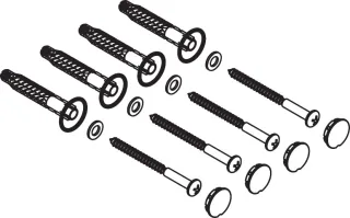 Hansgrohe Befestigungsteile und 4 Abdeckkappen AddStoris S Mattweiß,85196700 85196700