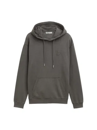 Denim Tom Tailor - Overdyed Hoodie Sweatshirt black - Gr. - XXL