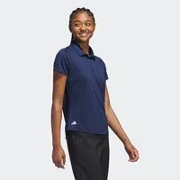 adidas Performance Poloshirt SOLID PERFORMANCE SLEEVE FÜR DAMEN mit Druckknopfverschluss, aus Polyester, leichtes Pikeematerial